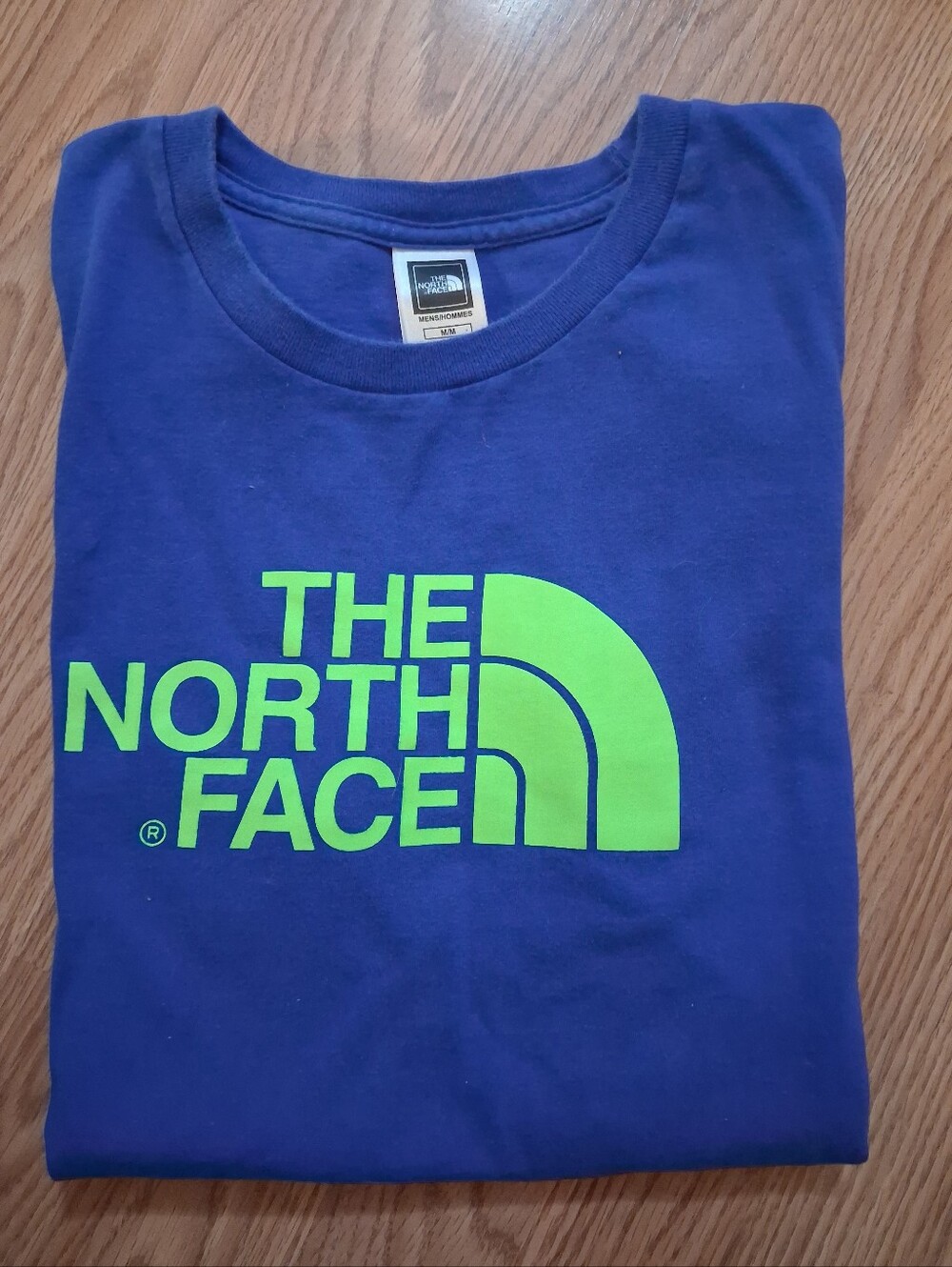 THE NORTH FACE Short Sleeve Tee. Mens. Size Medium. Blue & Green.